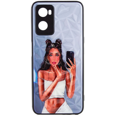 Чехол накладка Prisma Ladies OPPO A57s Чорна в белом