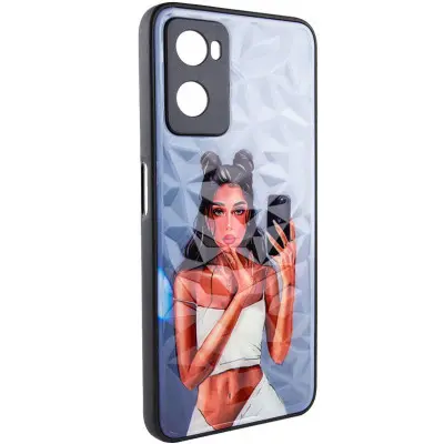 Чехол накладка Prisma Ladies OPPO A57s Чорна в белом