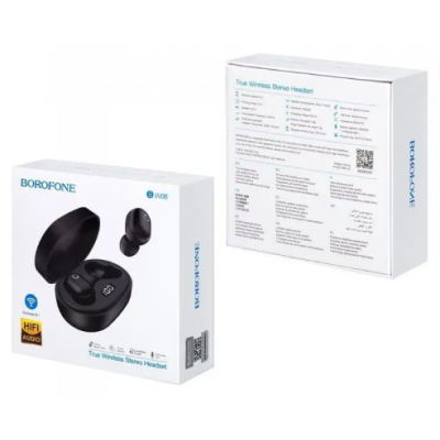 Безпровідні навушники Borofone BW06 Manner TWS Black, чорний