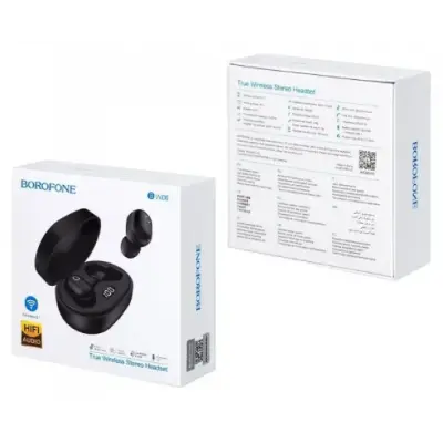 Беспроводные наушники Borofone BW06 Manner TWS Black, черный