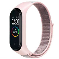 Ремешок Нейлон Mi Band 3/4/5/6 Розовый