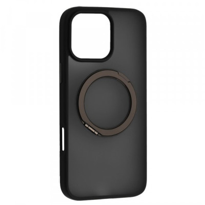 Чехол накладка Rock Guard Touch Rotating MagSafe iPhone 16 Pro Max Черная (Foldable Bracket)