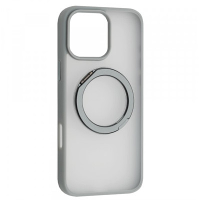Чехол накладка Rock Guard Touch Rotating MagSafe iPhone 16 Pro Max Серая (Foldable Bracket)
