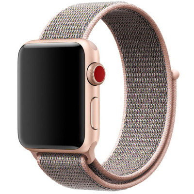 Ремінець Apple Watch 42мм Нейлон Рожевий Пісок