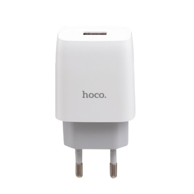 Сетевое зарядное устройство Hoco C72A MicroUSB 2.1A 1USB White, Белый