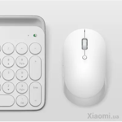 Бездротова миша BT Xiaomi Mi Dual Mode Wireless Mouse Silent Edition White, Біла