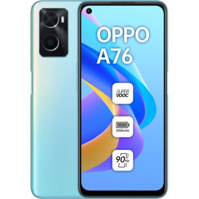 Смартфон OPPO A76 4/128GB Blue, голубой