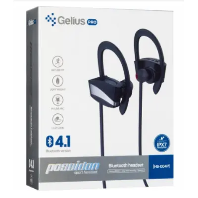 Безпровідні навушники Gelius Pro Poseidon HBT-004P Black, чорні Безпровідні навушники Gelius Pro Poseidon HBT-004P Black, чорні