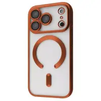 Чехол Накладка Metal Matte MagSafe iPhone 17 Pro Оранжевая (Cosmic Orange)