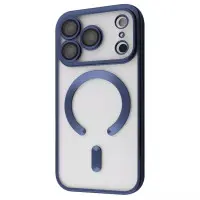 Чехол Накладка Metal Matte MagSafe iPhone 17 Pro Max Темно-синяя (Deep Blue)