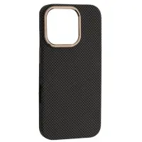 Чехол накладка Carbon MagSafe iPhone 16 Pro Max Черно-серая