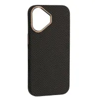 Чехол накладка Carbon MagSafe iPhone 17 Черно-серая Чехол накладка Carbon MagSafe iPhone 17 Черно-серая