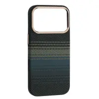 Чехол накладка Carbon MagSafe iPhone 17 Pro Синяя