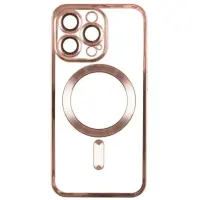Чехол Накладка Metal Matte MagSafe iPhone 13 Розовое золото