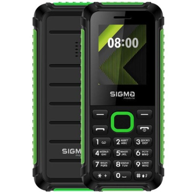 Мобільний телефон Sigma X-style 18 Black/Green, зелено-чорний