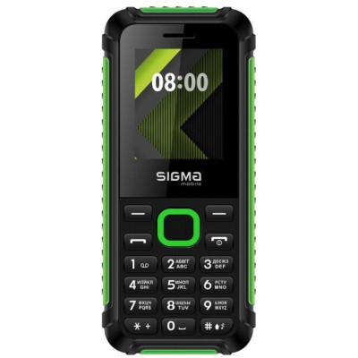 Мобільний телефон Sigma X-style 18 Black/Green, зелено-чорний