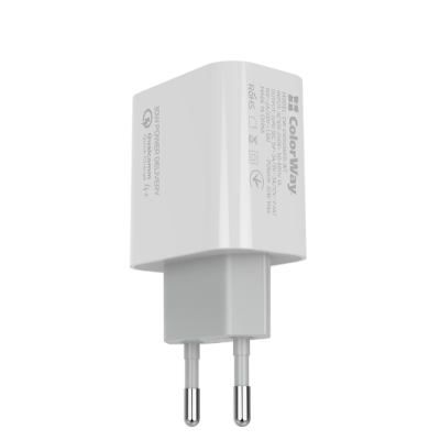 Мережевий зарядний пристрій Colorway Power Delivery Port PPS (30W) White, Білий