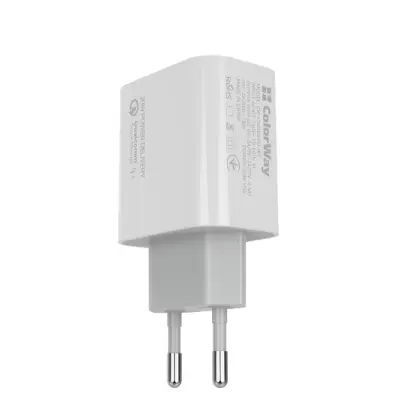 Мережевий зарядний пристрій Colorway Power Delivery Port PPS (30W) White, Білий