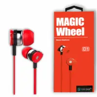 Провідні вакуумні навушники Celebrat D1 Червоні