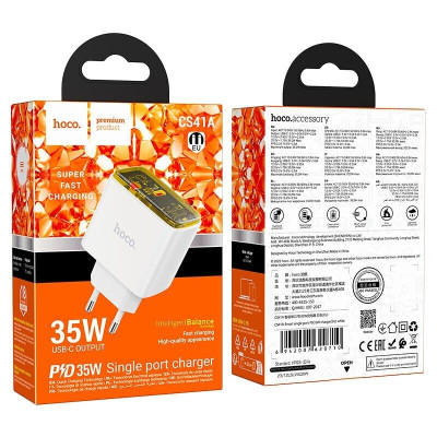 Мережевий зарядний пристрій CS41A PD 35W White, Білий