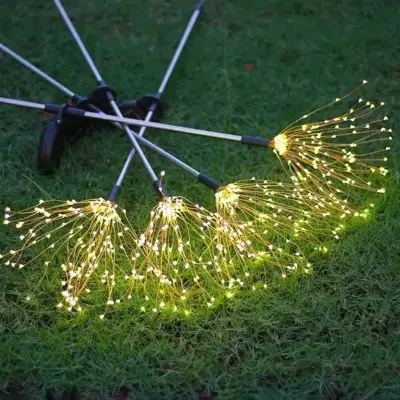 Декоративный Садовый светильник в виде салюта на солнечных батареях RD-406 30cm