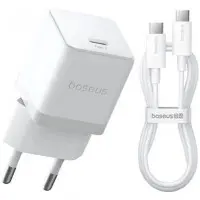Сетевое зарядное устройство Baseus Palm 20W Type-C to Type-C White, Белый Сетевое зарядное устройство Baseus Palm 20W Type-C to Type-C White, Белый
