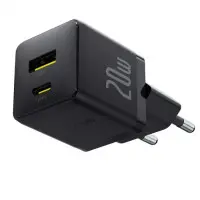 Сетевое зарядное устройство Baseus Palm 1PD+1USB 20W Black, Чёрный Сетевое зарядное устройство Baseus Palm 1PD+1USB 20W Black, Чёрный