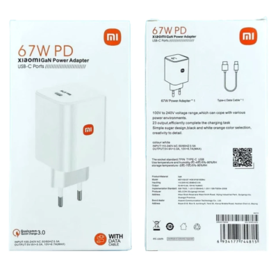 Мережевий зарядний пристрій Xiaomi 67W USB-C Білий (MDY-12-ES)