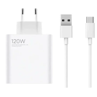 Мережевий зарядний пристрій Xiaomi 120W + Кабель Type-C White, Білий (MDY-13-EE)