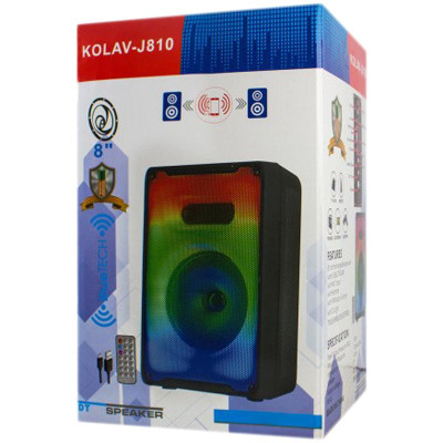 Колонка Bluetooth Kolav-J810 Black, Чорна