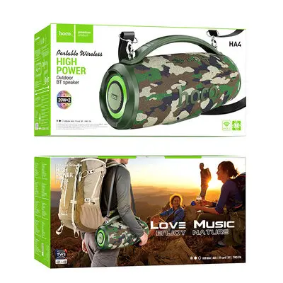 Колонка Bluetooth Hoco HA4 Surge Green camouflage, Зелений камуфляж Колонка Bluetooth Hoco HA4 Surge Green camouflage, Зелений камуфляж