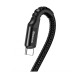 Кабель дата Baseus Fish Eye USB Type A - Type-C 1м Черный