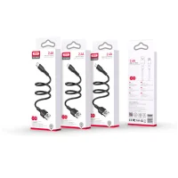Кабель дата XO NB230 MicroUSB 1м Чорний