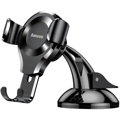 Автотримач Baseus Osculum Type Gravity Car Mount Black/Silver, Чорний/Срібний