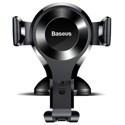 Автодержатель Baseus Osculum Type Gravity Car Mount Black/Silver, Чёрный/Серебряный