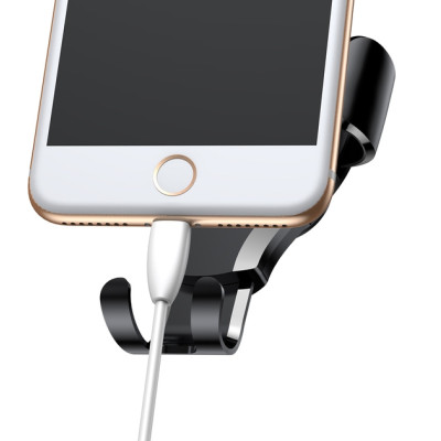 Автотримач Baseus Osculum Type Gravity Car Mount Black/Silver, Чорний/Срібний
