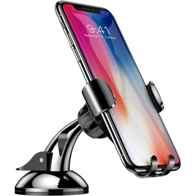 Автотримач Baseus Osculum Type Gravity Car Mount Black/Silver, Чорний/Срібний