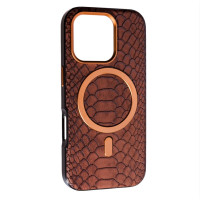 Чехол Накладка Puloka Snake MagSafe iPhone 16 Pro Бронза