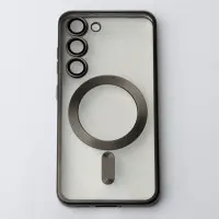 Чехол накладка Metal Matte MagSafe Samsung S24 (S921) Черная (Black Titanium)