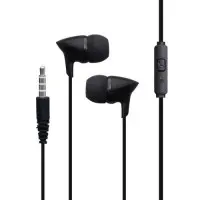 Провідні вакуумні навушники-гарнітура Remax RW-106 Wired Earphone Black, чорний Провідні вакуумні навушники-гарнітура Remax RW-106 Wired Earphone Black, чорний