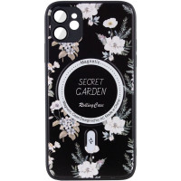 Чехол накладка Secret Garden with MagSafe iPhone 12 Черная