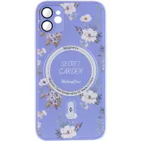Чехол накладка Secret Garden with MagSafe iPhone 12 Сиреневая