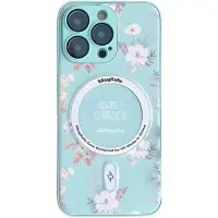 Чехол накладка Secret Garden with MagSafe iPhone 15 Pro Max Мятная