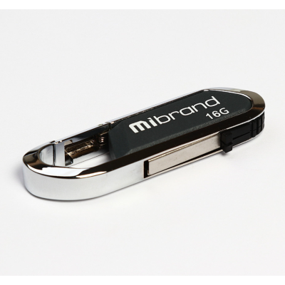 Флеш пам'ять USB 16Gb Mibrand Aligator USB 2.0 Сіра