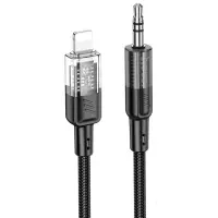Кабель AUX Hoco UPA27 1м Черный (3.5 male to Lightning)