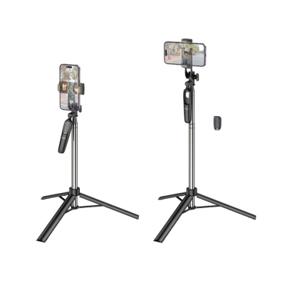 Монопод Bluetooth Tripod Hoco K19 Black, Чёрный