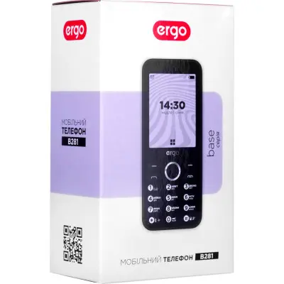 Мобільний телефон Ergo B281 Dual Sim Black, чорний