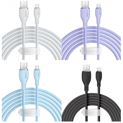 Кабель дата Baseus Pudding USB Type A - Lightning 2.4A 1.2м Фиолетовый