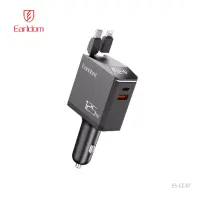 Автомобильное зарядное устройство Earldom ES-CC47 USB-C+USB-A Black, Черный