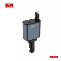 Автомобільний зарядний пристрій Earldom ES-CC38 USB-C+USB-A Black, Чорний